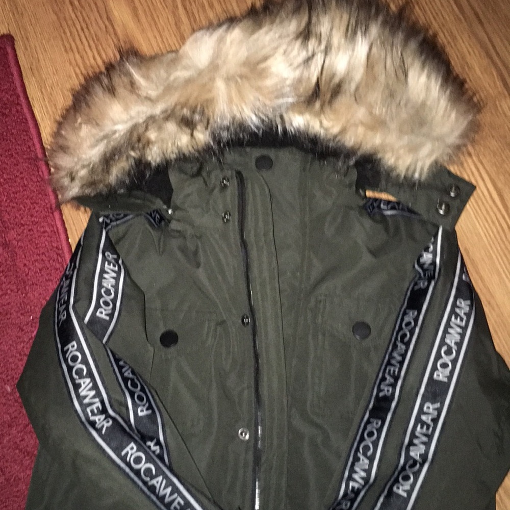 🏈🏈NWT Size 7 Boys RocaWear Coat Hunter Green